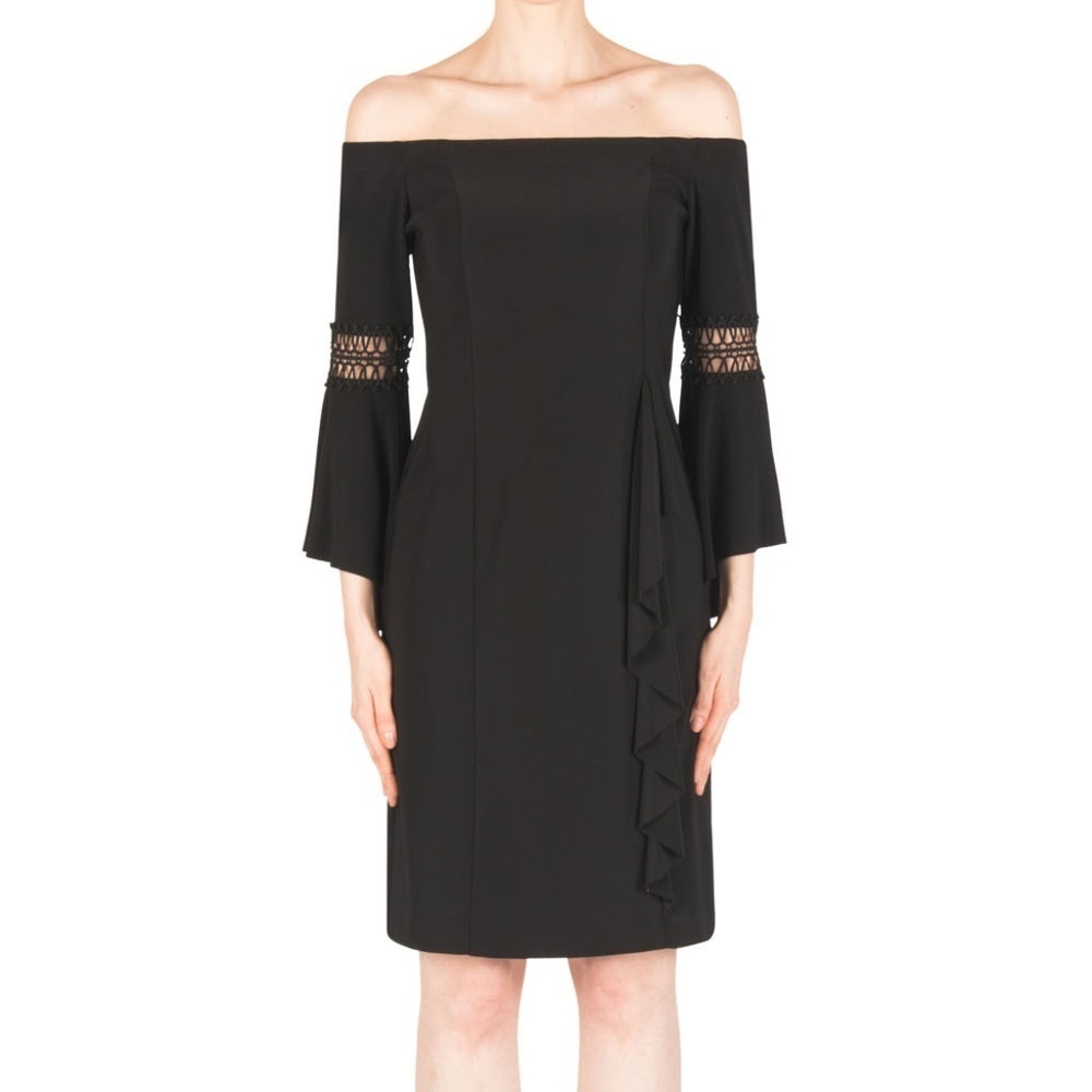 NWT JOSEPH RIBKOFF Black Dress Size 10 - Picture 1 of 7